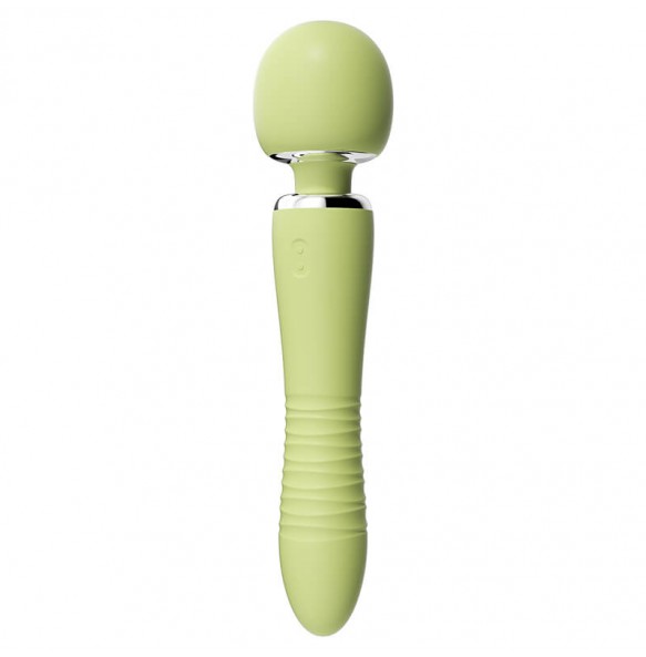 MizzZee - YinHuan Thrusting Heating Vibration AV Wand (Chargeable - Green)